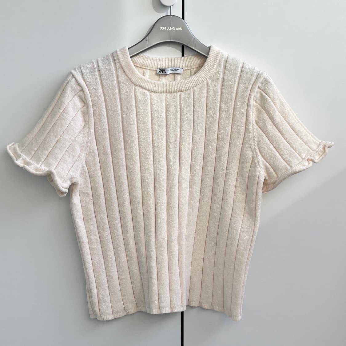 자라 골지 셔닐 크롭탑 L (7901/325/712) 상품이미지3