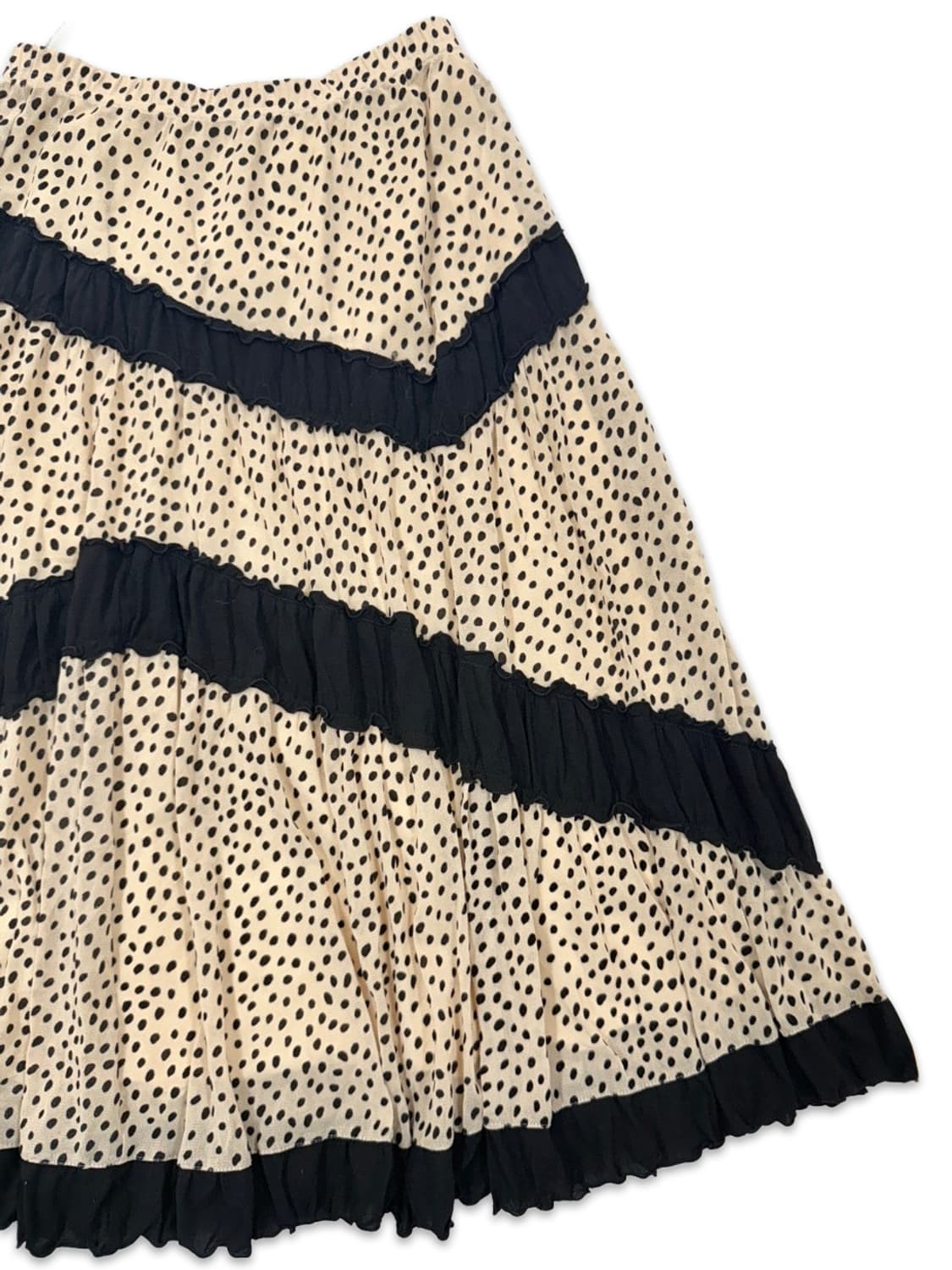 빈티지 4298 shizuka komuro 도트 플레어 스커트 상품이미지2