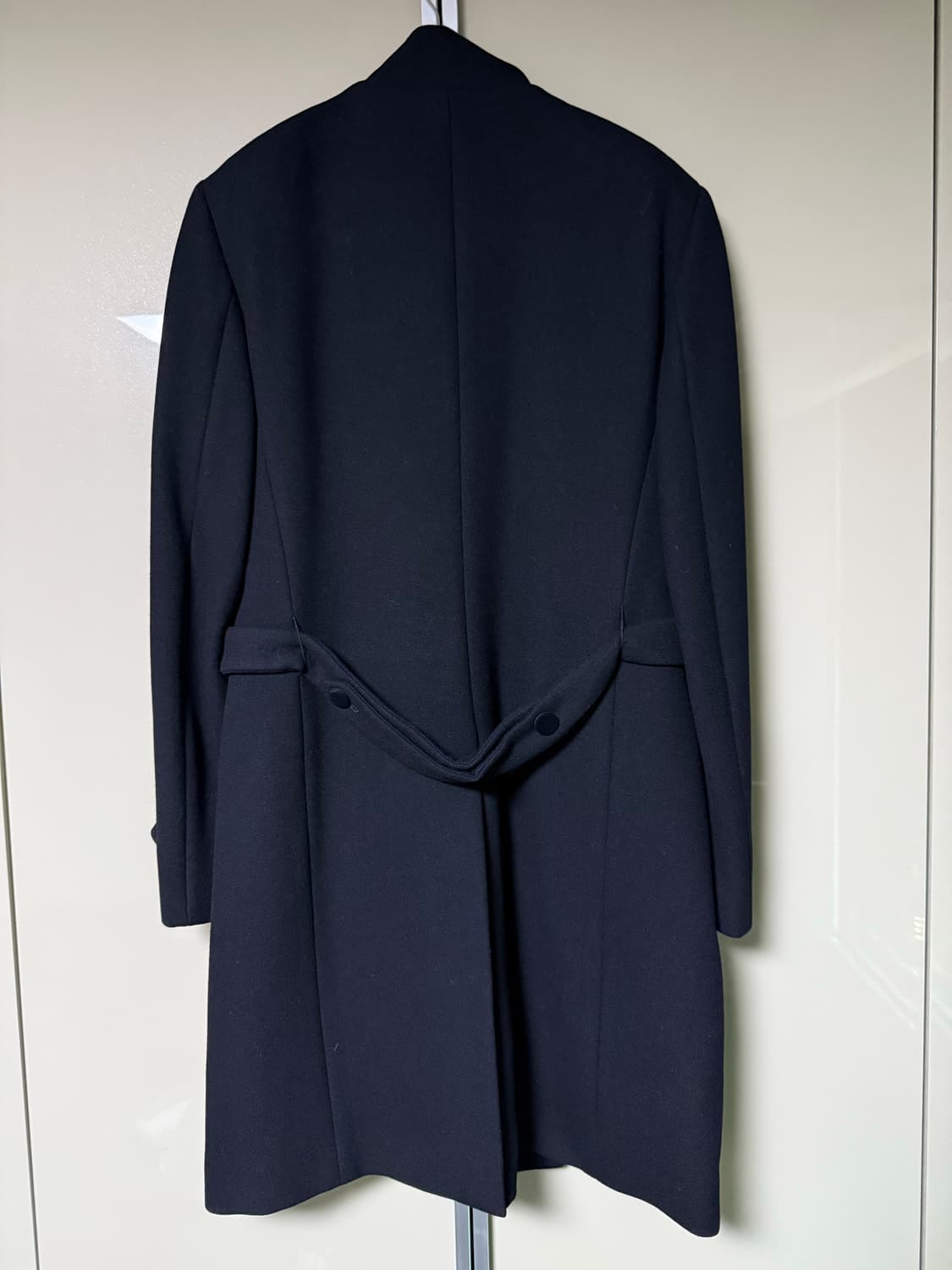 타임옴므 모직 블랙 하프코트 100사이즈 상품이미지2