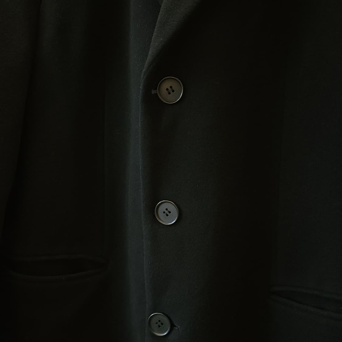 90s 아르마니 울 싱글코트 블랙 52 상품이미지7