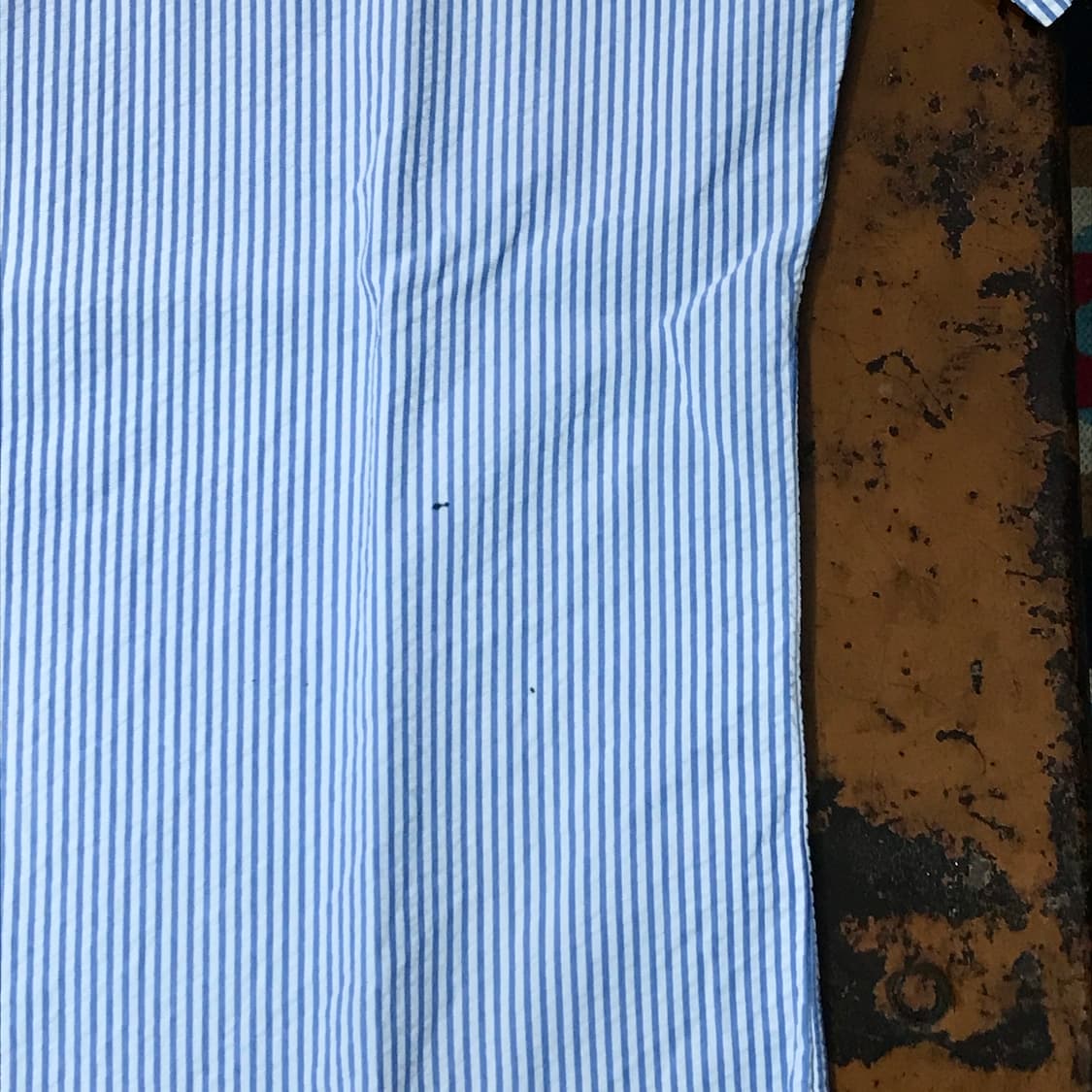 폴로랄프로렌 블루 스트라이프 반팔 시어서커 셔츠 남성 105 사이즈 상품이미지5