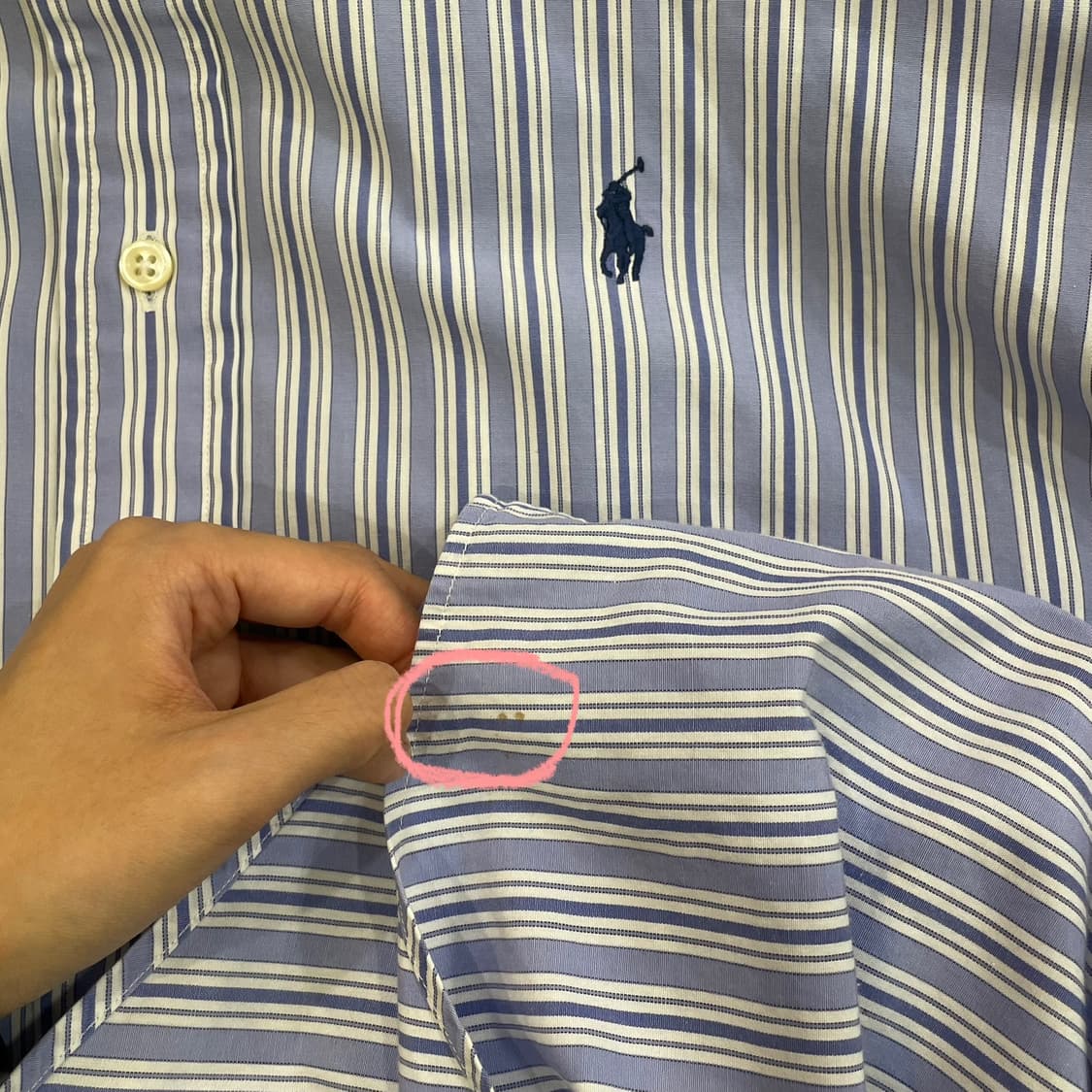 (15 1/2) POLO 폴로 랄프로렌 스트라이프 셔츠 야머스핏 상품이미지5