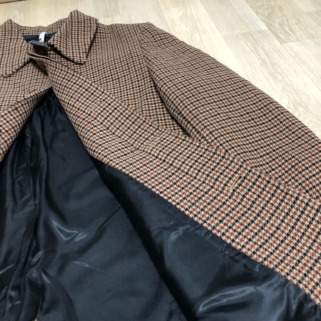 (52) 새상품 노이어 noirer 하운드투스 오버사이즈 맥 코트 상품이미지8