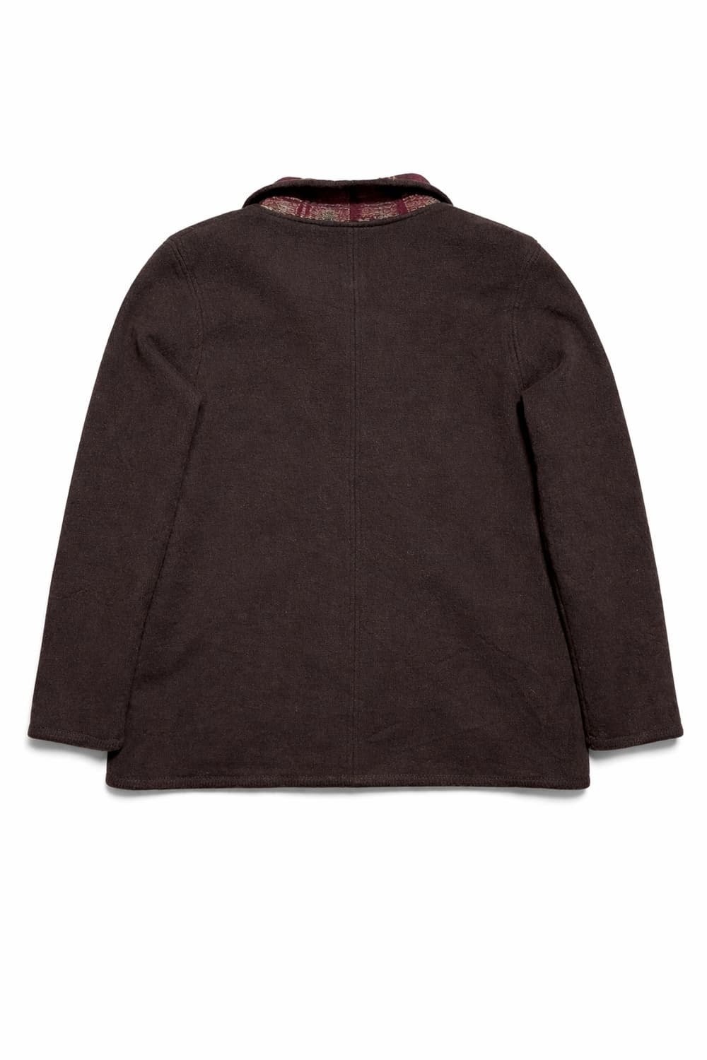 JPN 00s 일본 빈티지 y2k 모리걸 체크카라포켓 브라운 울 자켓 L 상품이미지2