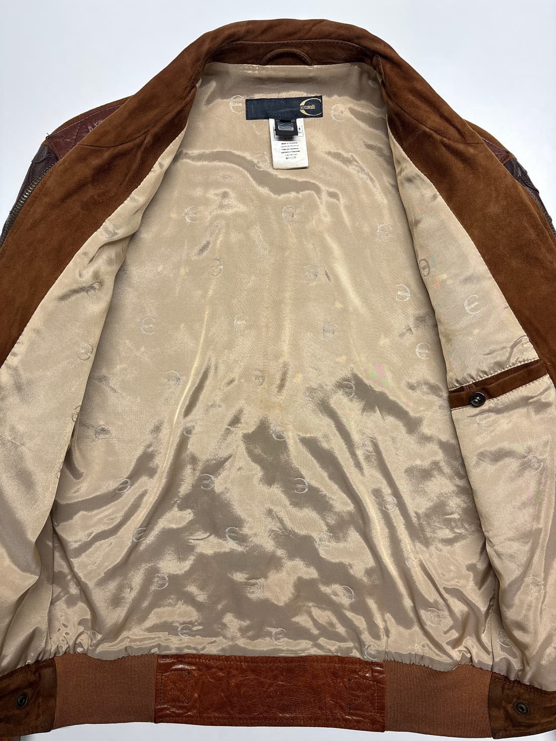 저스트 카발리 09ss 피쉬 스케일 레더 자켓 상품이미지4