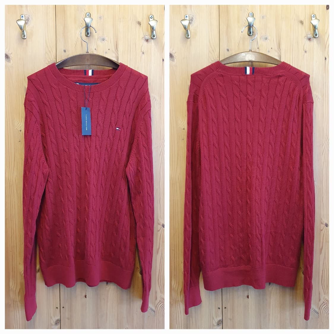 (새상품)100.타미 케이블 라운드니트 상품이미지1