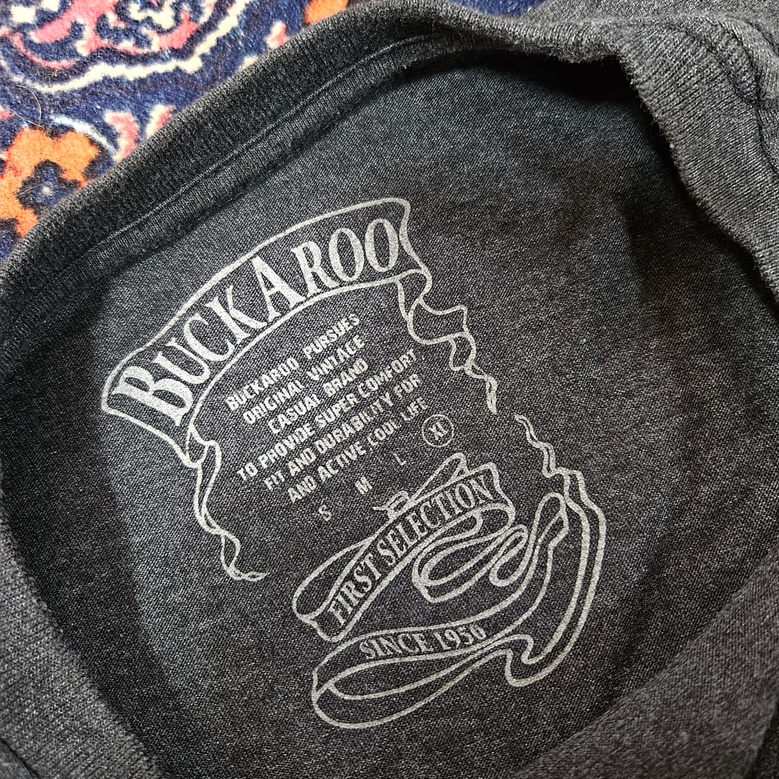 버커루(BUCKAROO) y2k 슬림 포켓 라운드 반팔티셔츠 XL 상품이미지5