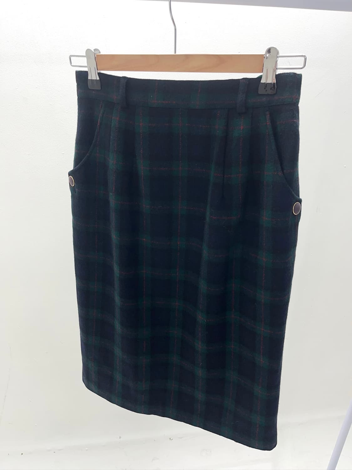 Green Check Midi Skirt 상품이미지1