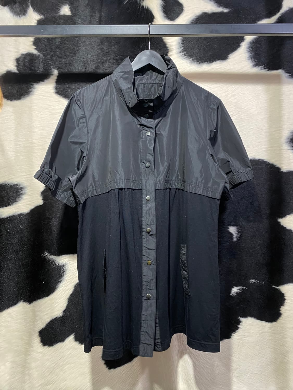 Revesocie 져지 배색 하이넥 원피스 상품이미지2