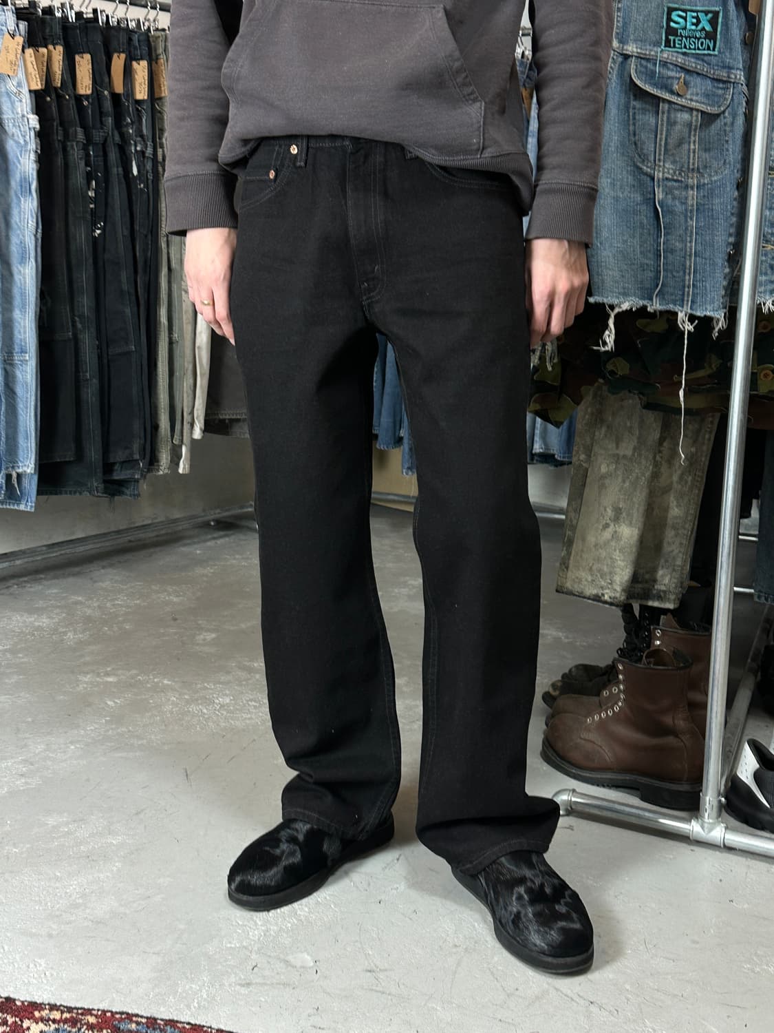 90's 빈티지 리바이스 517 블랙 플레어진 신품급 컨디션 상품이미지1