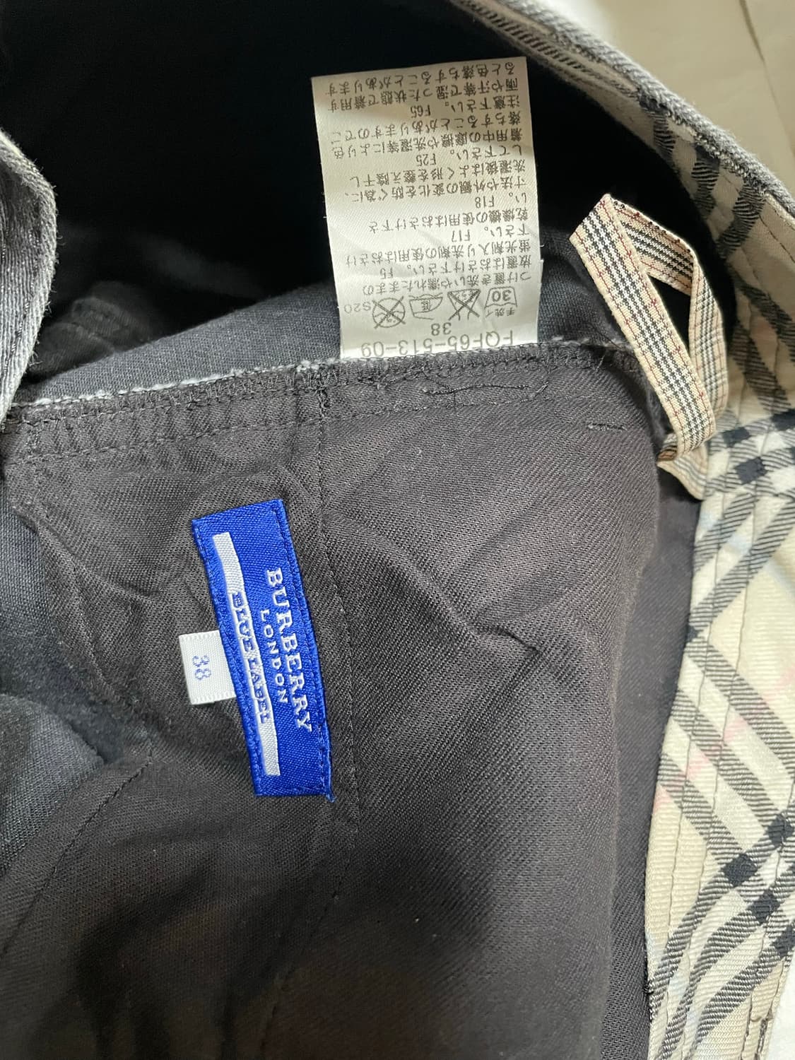 버버리 블루라벨 노바체크 카프리 데님 팬츠 상품이미지3