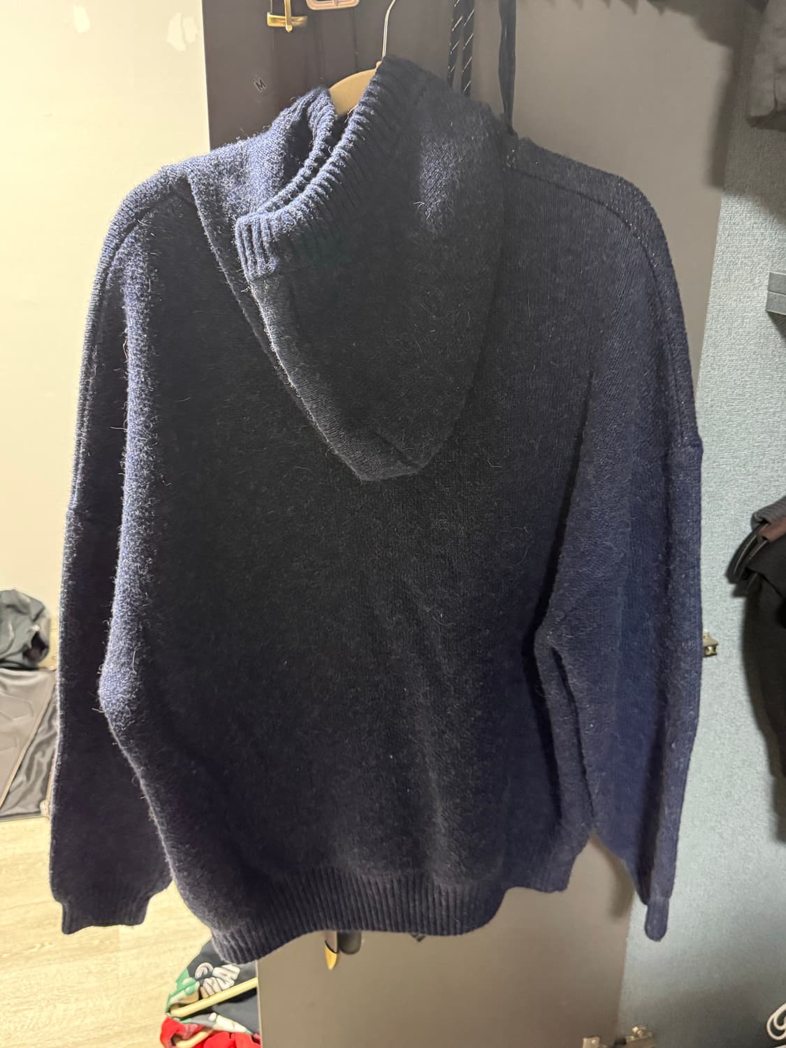 아조바이아조 니트 후드 네이비 ajobyajo 상품이미지4