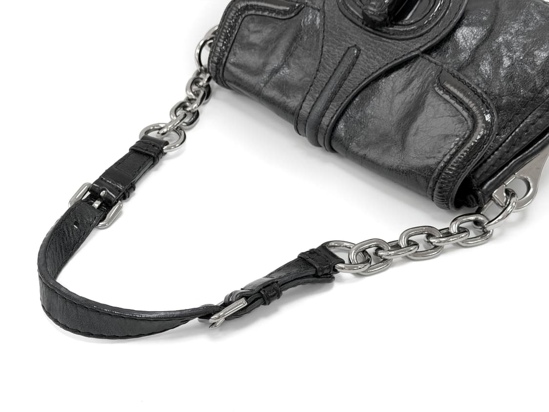 프라다 빈티지 레더 체인 숄더백 상품이미지9