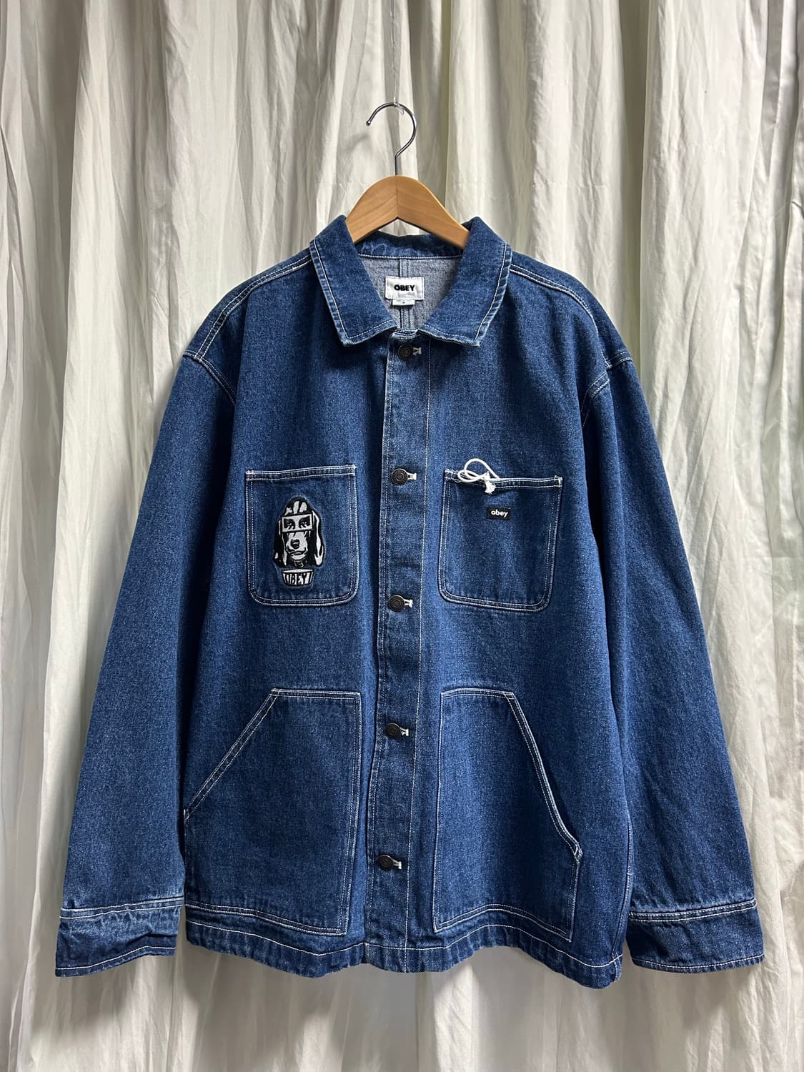 오베이 도베르만패치 데님자켓 상품이미지1