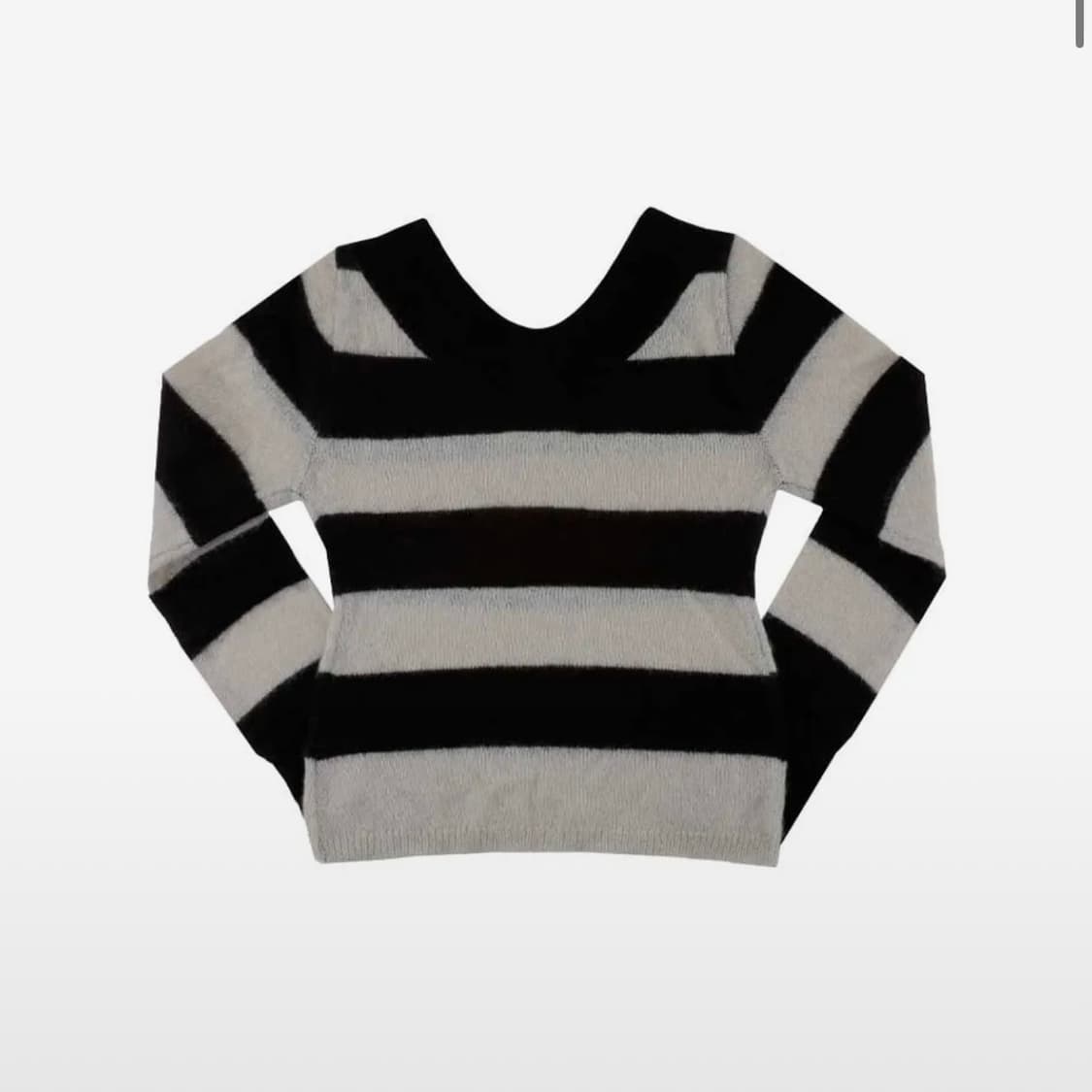 애즈온 PONY STRIPE KNIT / BLACK 상품이미지2