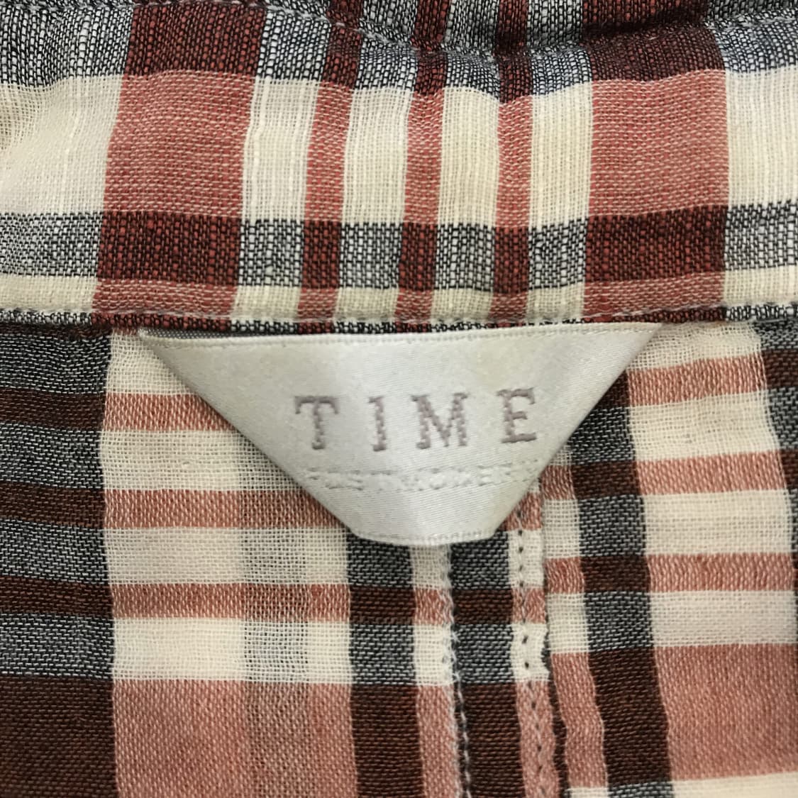 타임옴므 린넨 체크셔츠 [95] 상품이미지4