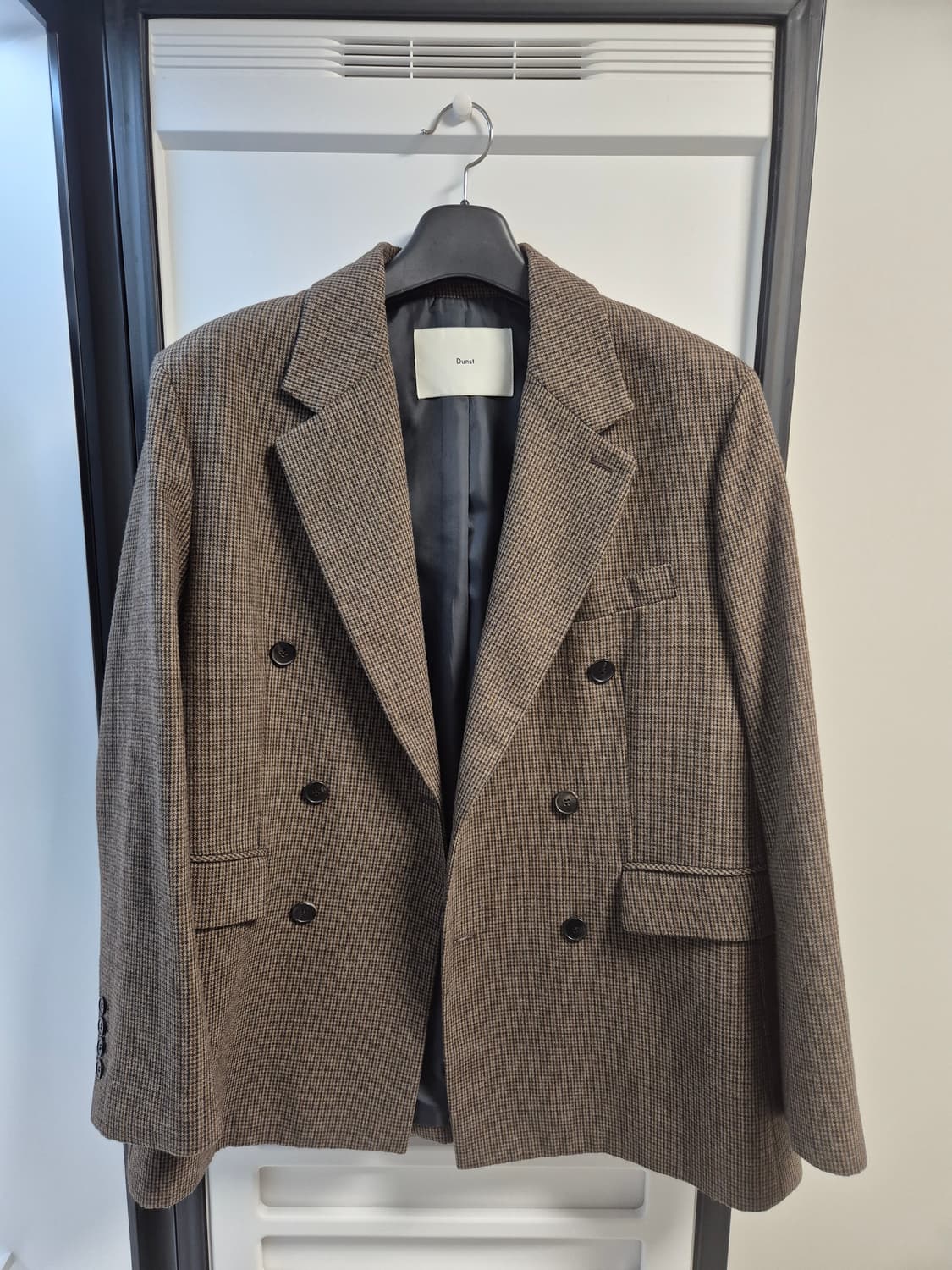 던스트 유니섹스 더블브레스티드 자켓 브라운 체크 L 상품이미지1