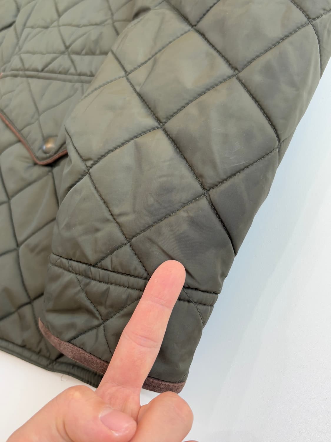 Polo 폴로 랄프로렌 넥코듀로이 카키컬러 퀼팅 자켓 상품이미지8