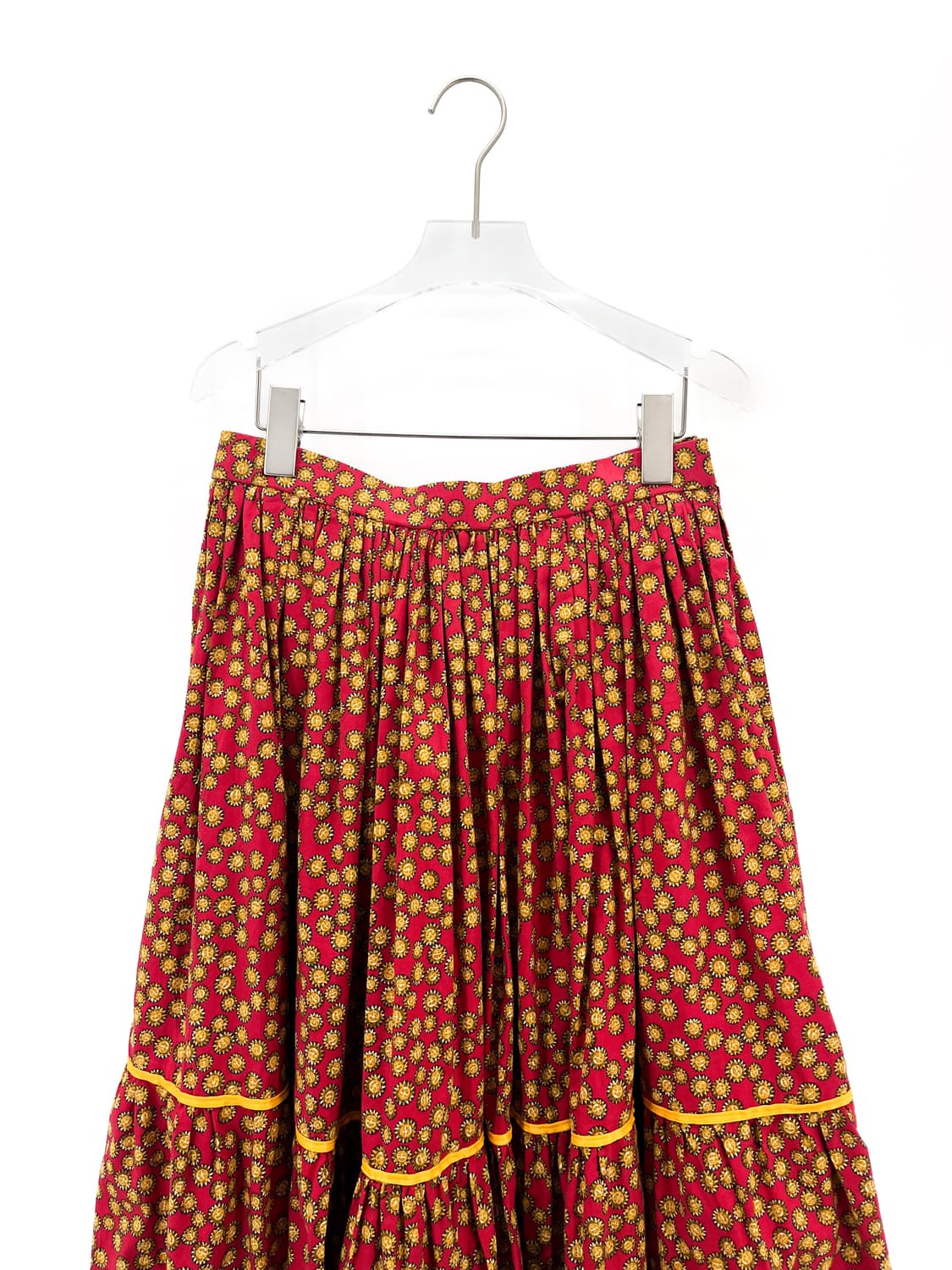 빈티지 패턴 미디 스커트 상품이미지2