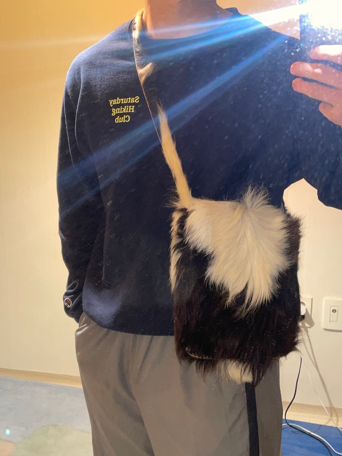 송치 가죽 크로스백 상품이미지5