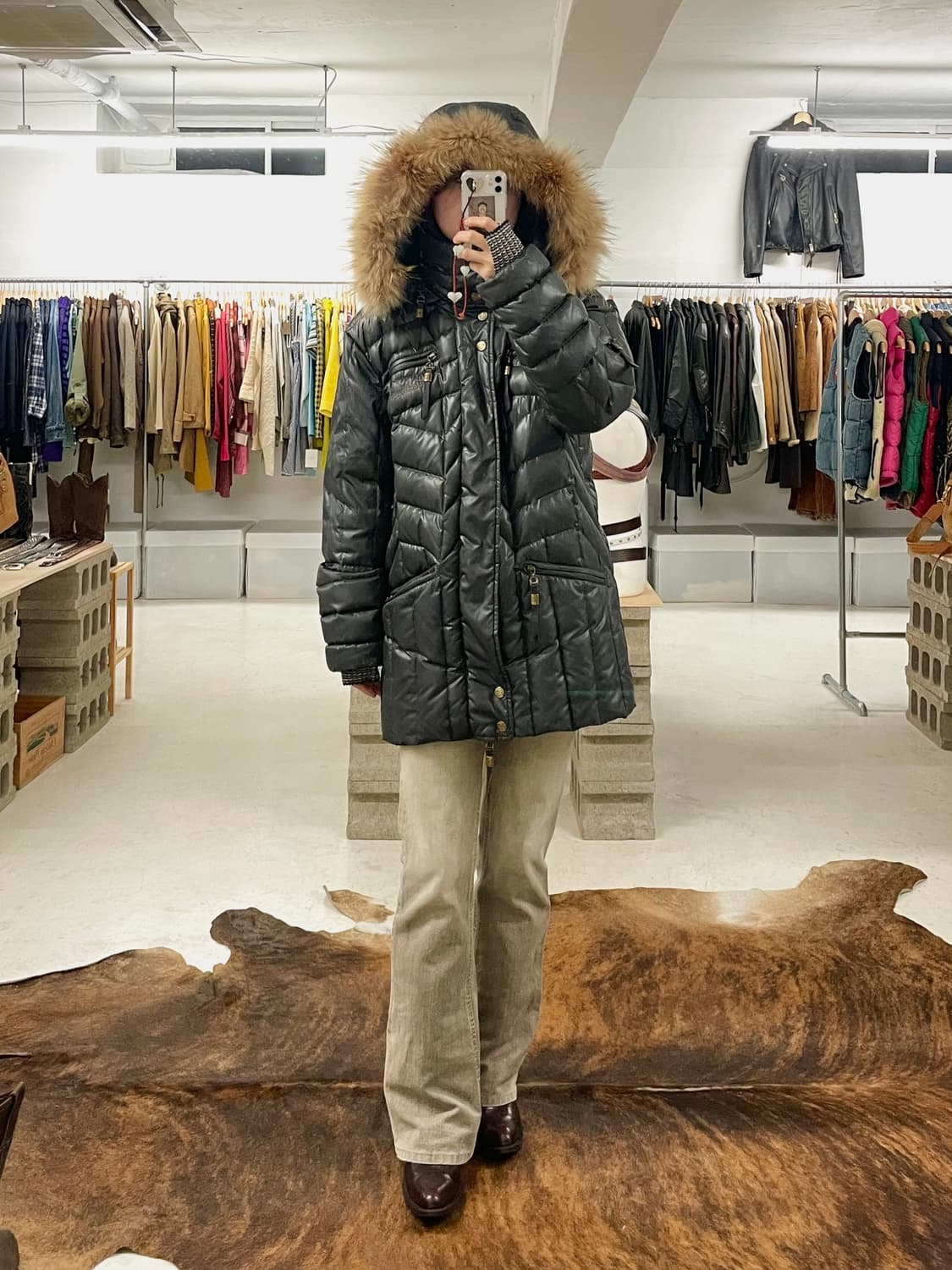 JUST CAVALLI y2k down parka 울프죠 다운 패딩 파카 상품이미지10