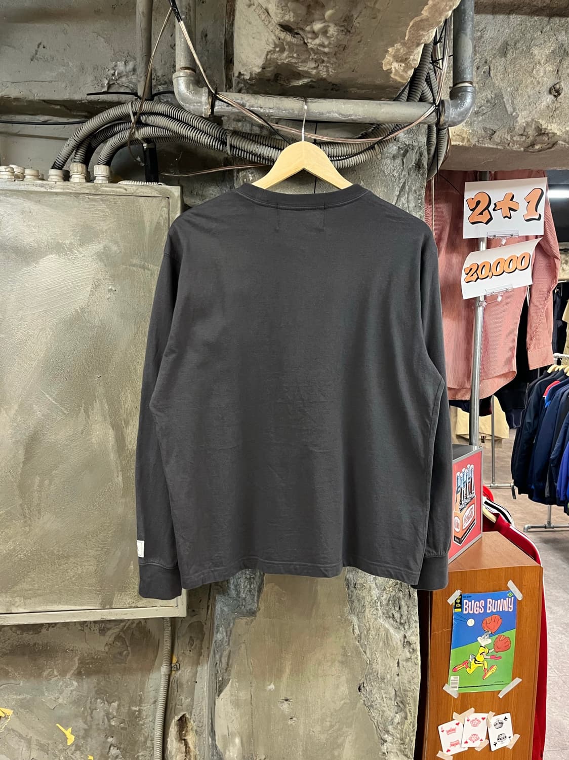 세터 빅로고 긴팔티 롱슬리브리스 차콜 95 #3257 상품이미지2