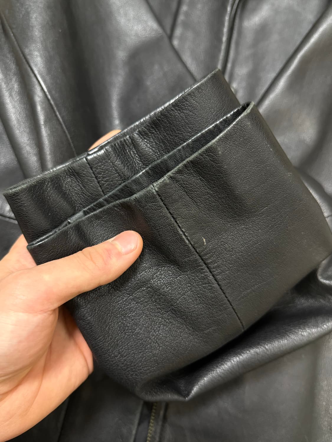 [M] 90s 올드갭 레더 카코트 상품이미지7