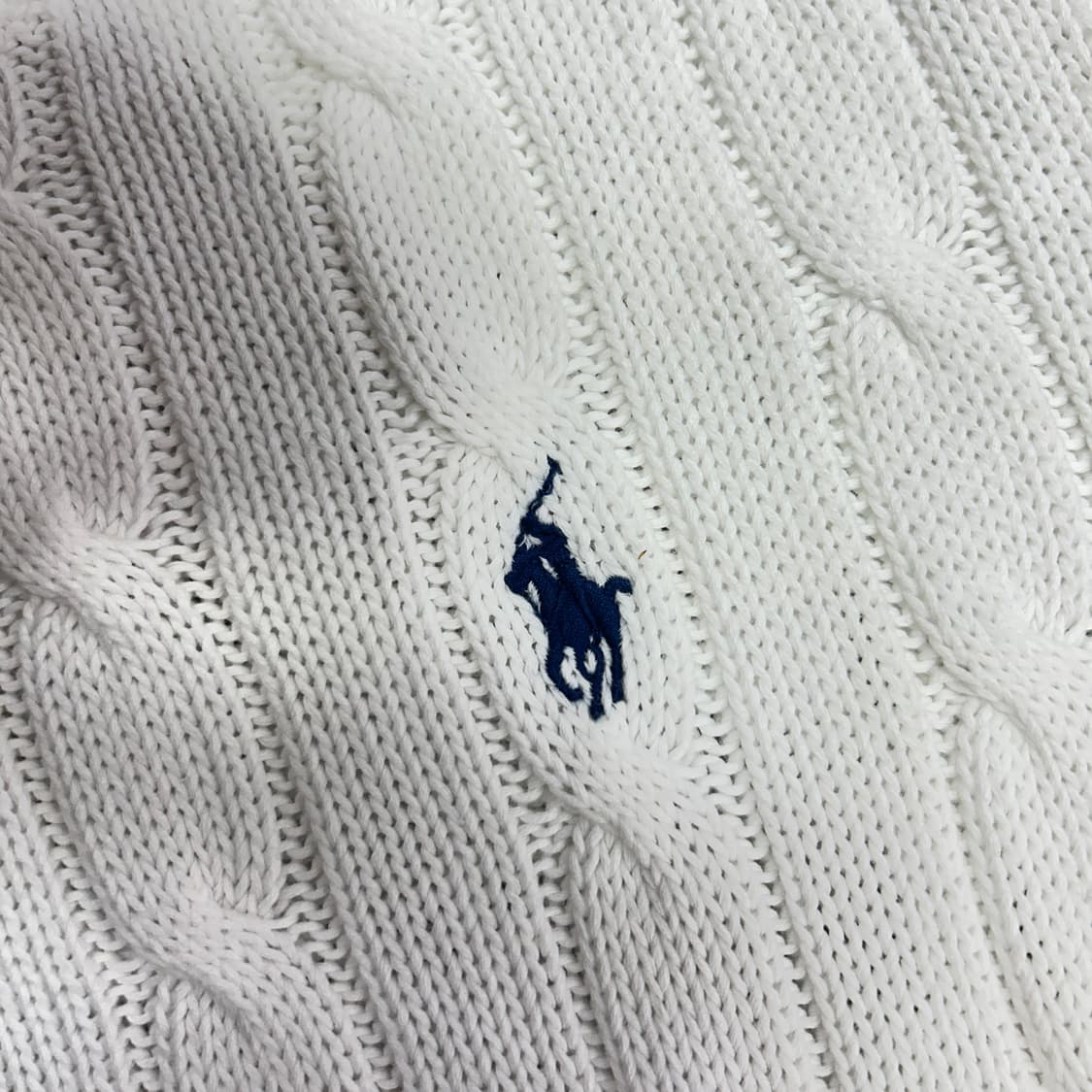 폴로 QR라벨 우먼스 반팔 케이블니트(M) 상품이미지4