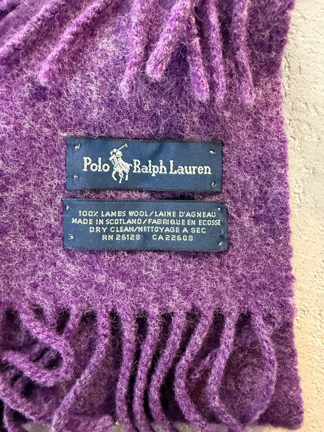 폴로 랄프로렌 램스울 머플러 보라색 상품이미지3