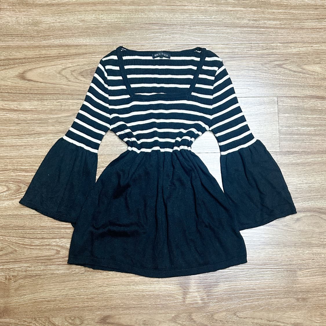 빈티지 스트라이프 니트 티셔츠 히메갸루 로걀 라떼 모리걸 코이세이오깔 상품이미지1