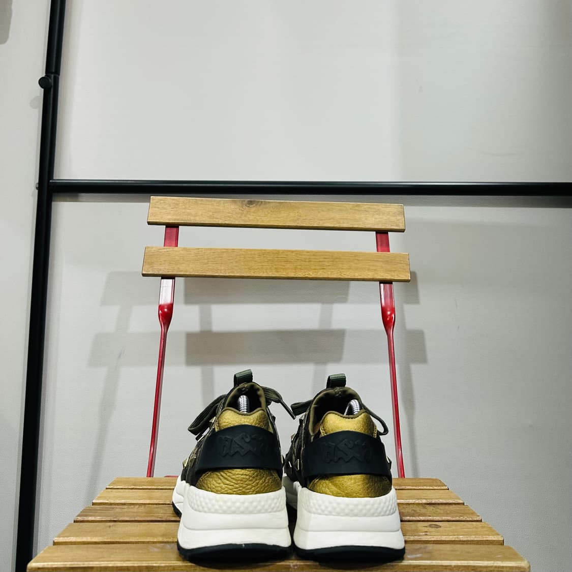 EU40) 260 ASH 아쉬 운동화 남성 남자 신발 카모 카키 골드 상품이미지4