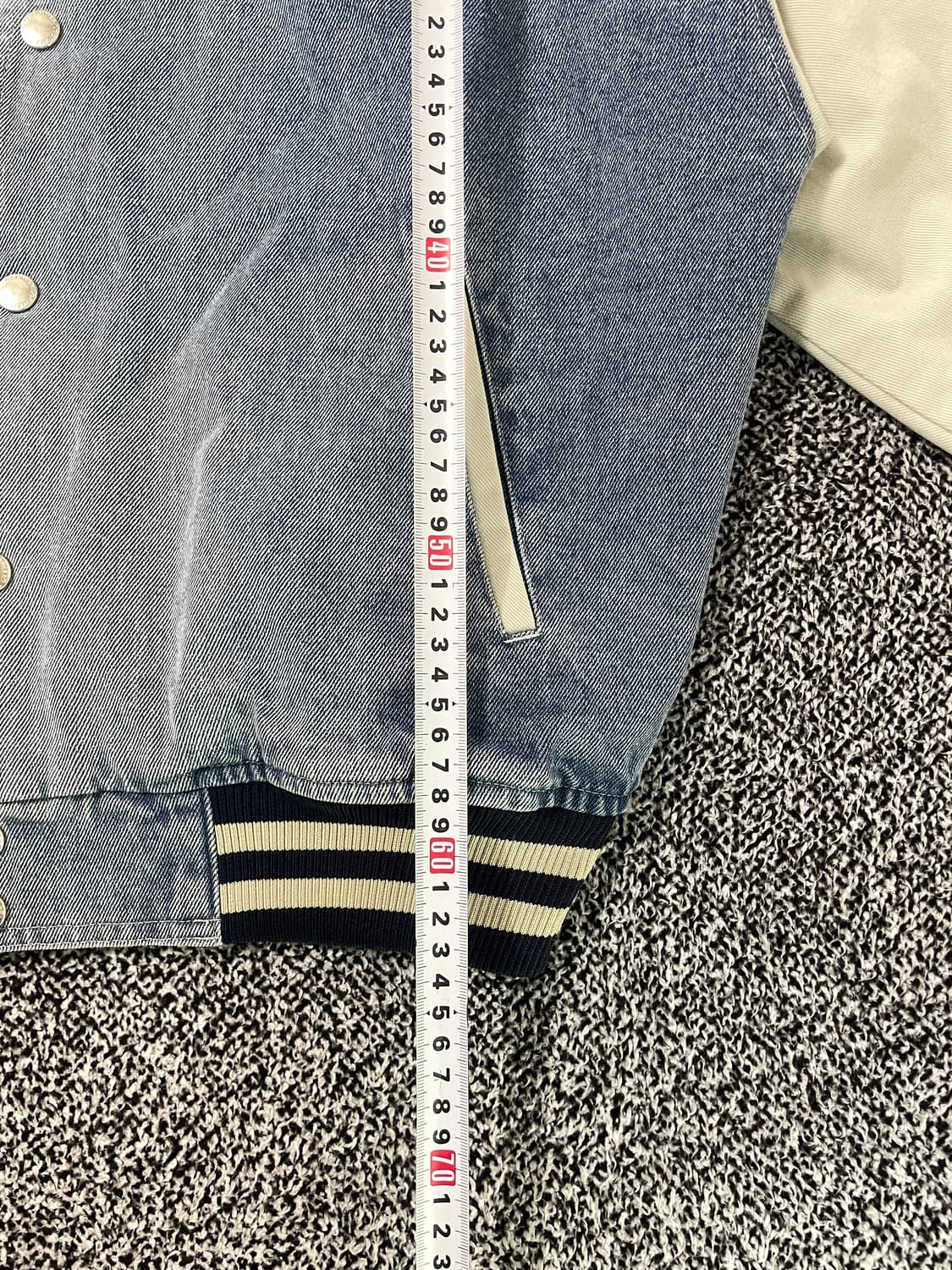 빈티지9. LMC 데님 배색 바시티 베이스볼 스타디움 자켓 점퍼 상품이미지7