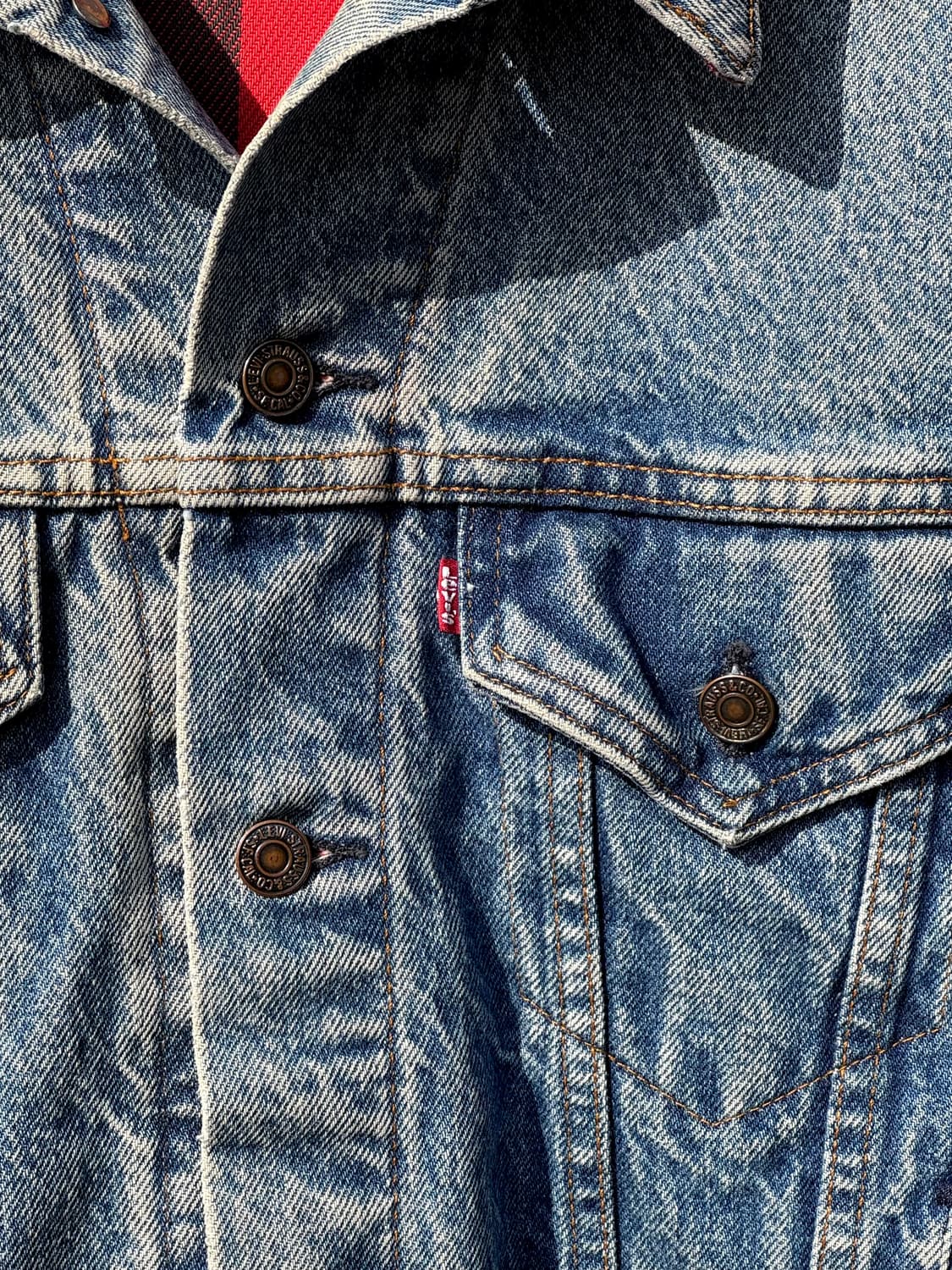 80s USA Made 리바이스 타입3 버팔로라이닝 트러커자켓 상품이미지3