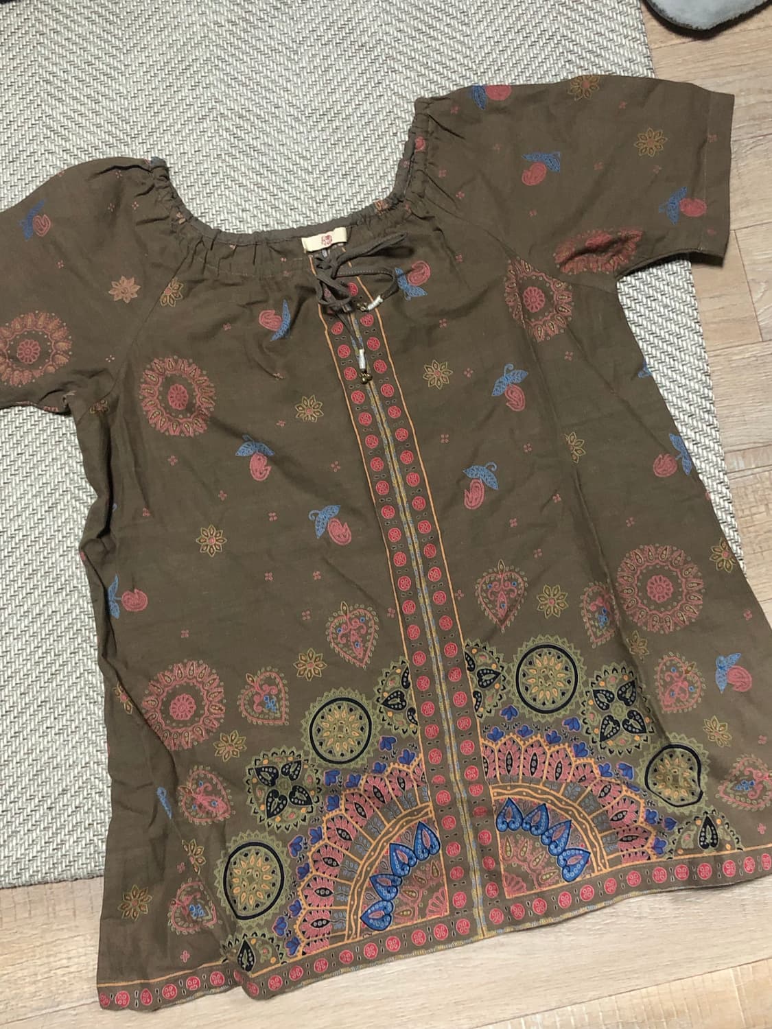 빈티지 모리걸 반팔 블라우스  상품이미지1