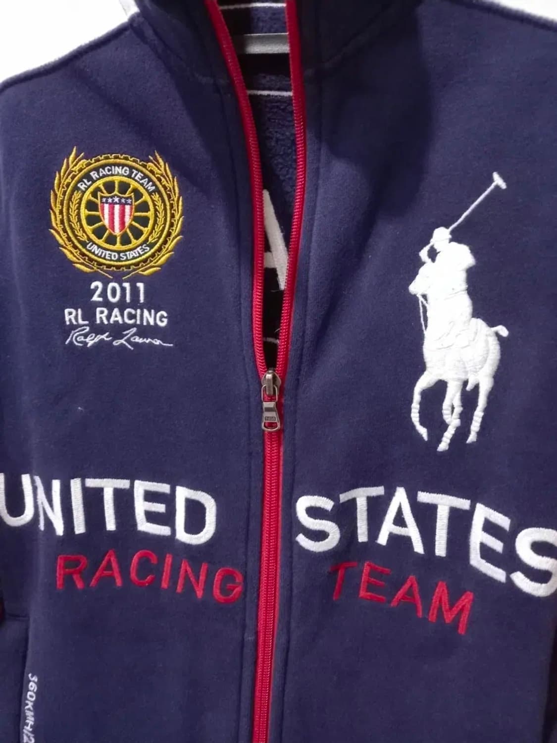 폴로 POLO 빅포니 USA 성조기 레이싱 집업 자켓 90/S 상품이미지3