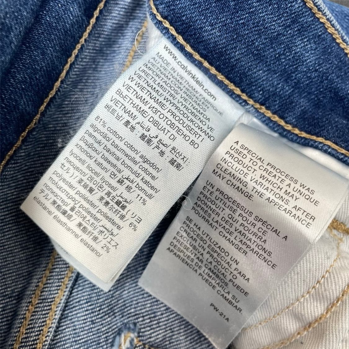 캘빈클라인 Calvin klein 중청 하이라이즈 플레어 데님팬츠 24 상품이미지5