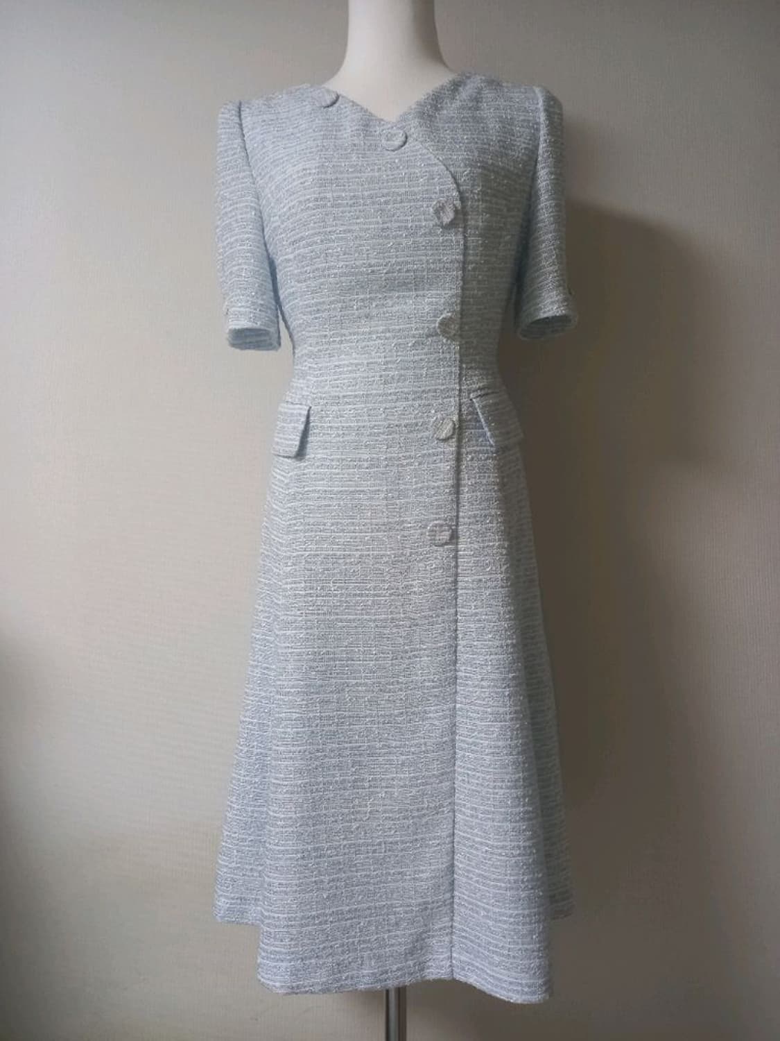 라인 트위드 원피스 상품이미지1