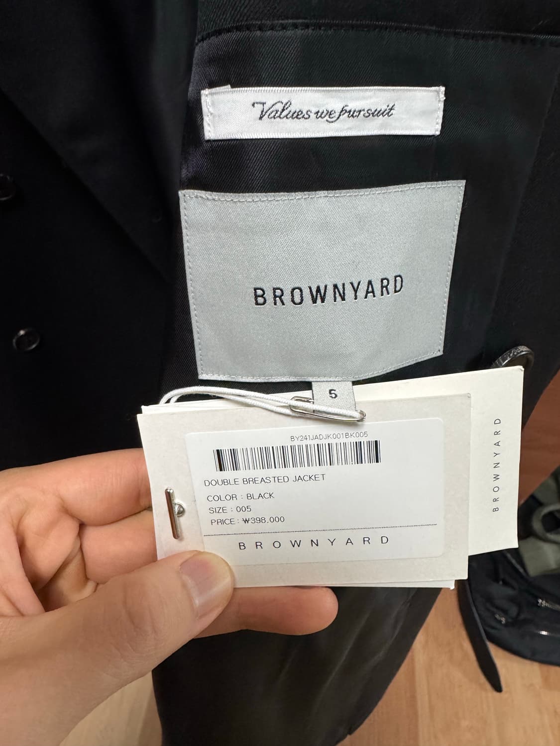 브라운야드 더블브레스티드 자켓 블랙 상품이미지3