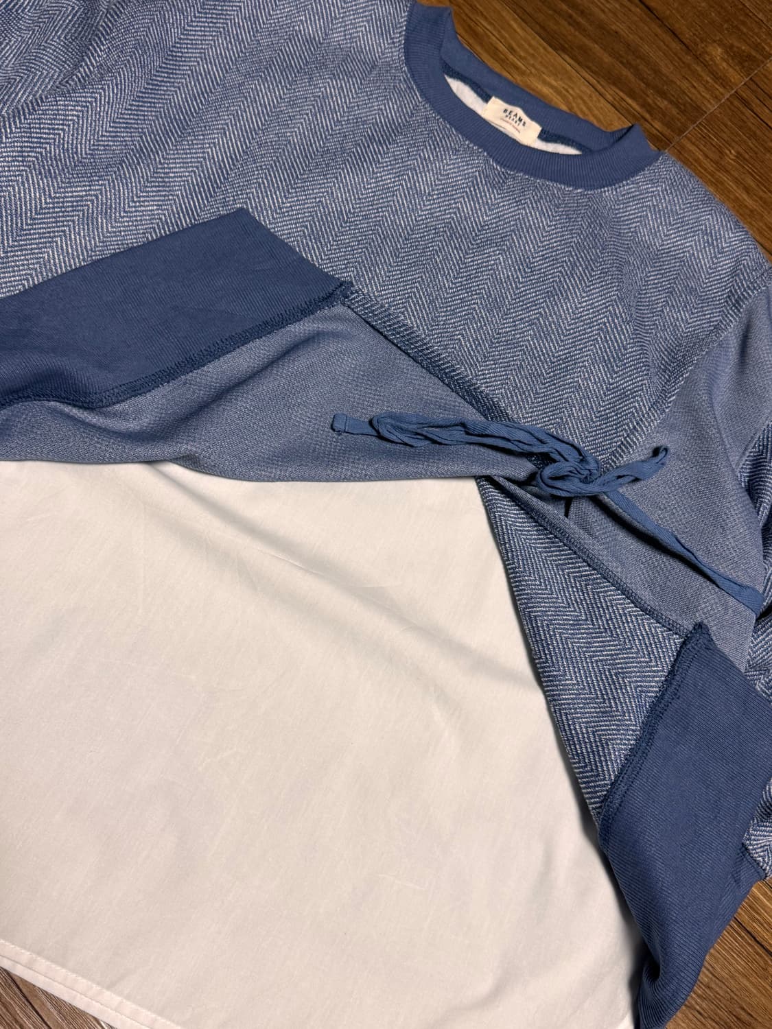 [Free] 빔즈 하트 레이어드 셔츠 맨투맨 상품이미지4