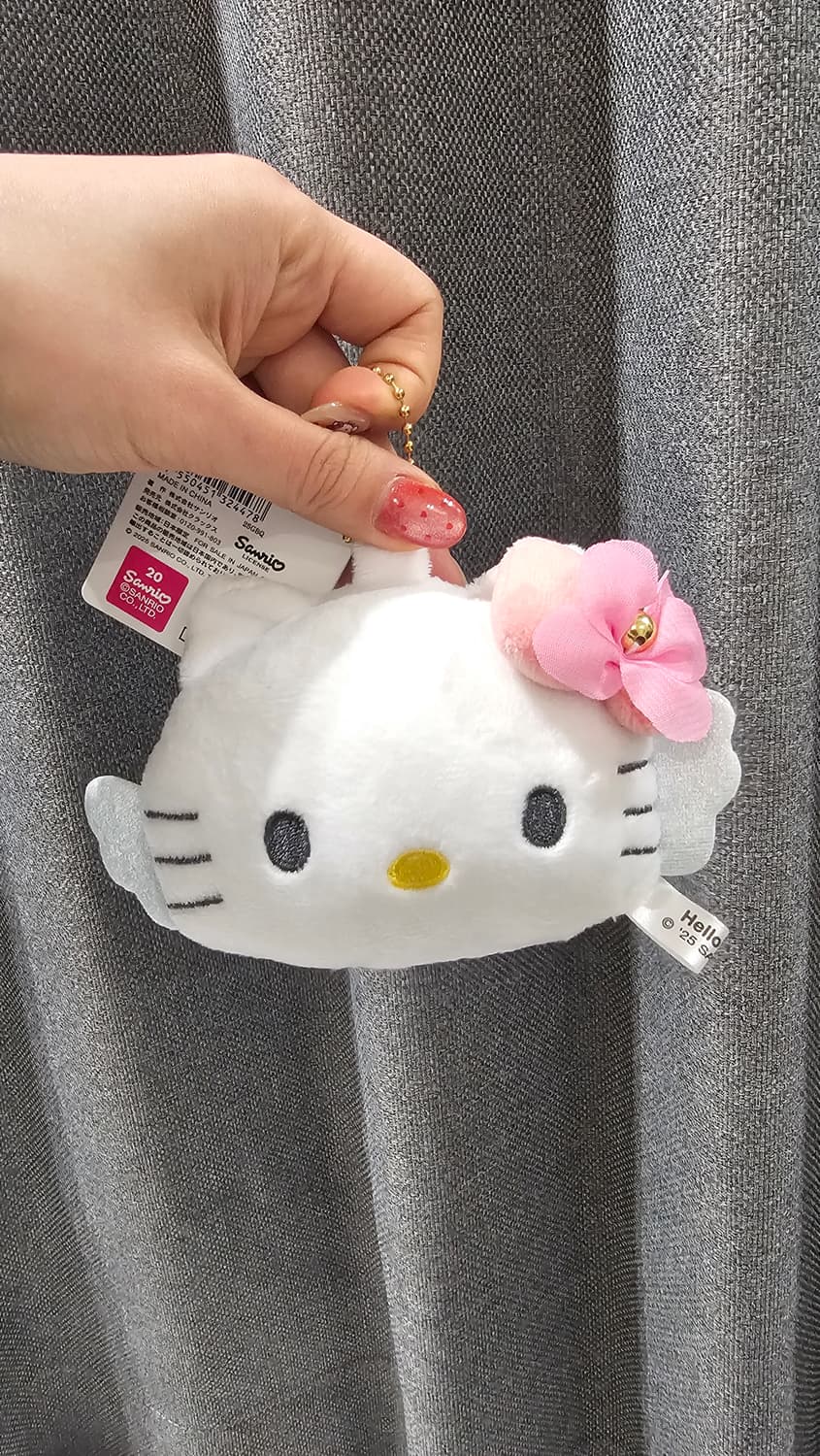 일본정품 헬로키티 페이스 거울 마스코트 카라비너 키링 상품이미지1