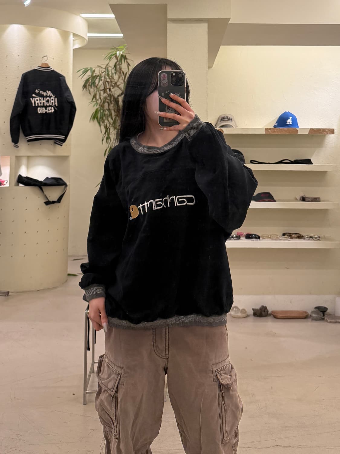 칼하트 로고 풀오버 윈드브레이커  상품이미지1