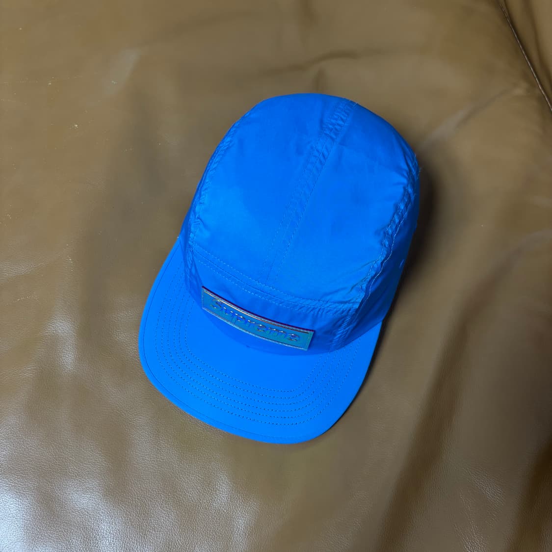슈프림 캠프캡 모자 박스로고 로얄 블루 상품이미지5