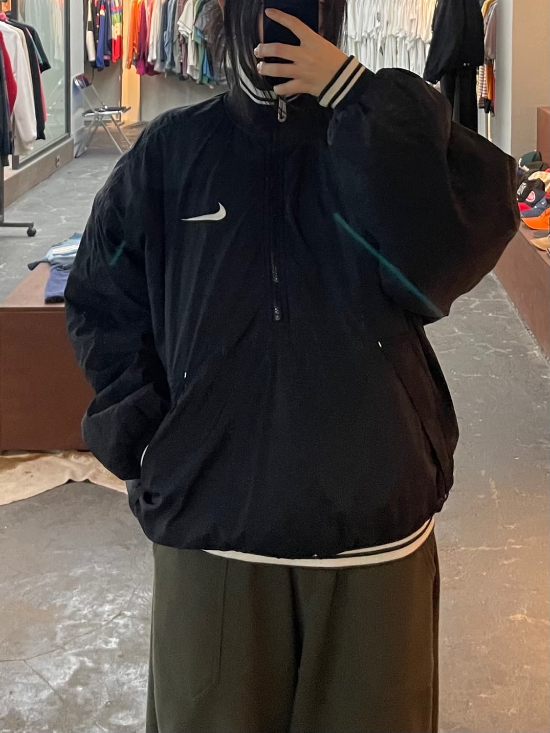 나이키 올드스쿨 빈티지 아노락 블랙 웜업 H2687 상품이미지1