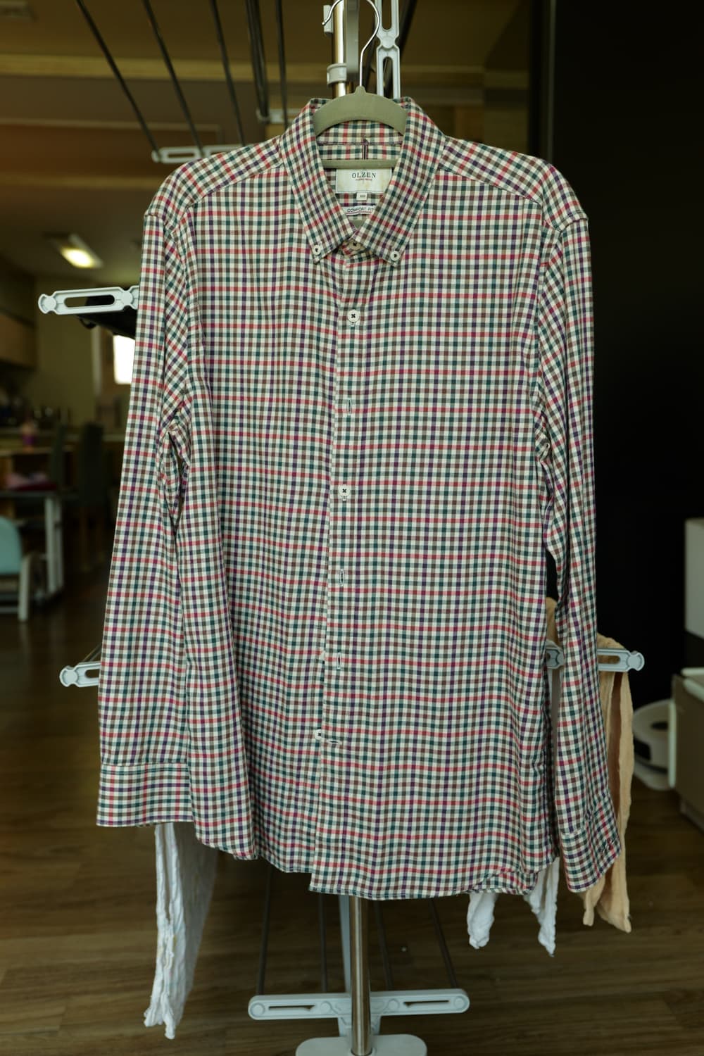 OLZEN 올젠 체크 셔츠 남방 100 상품이미지1