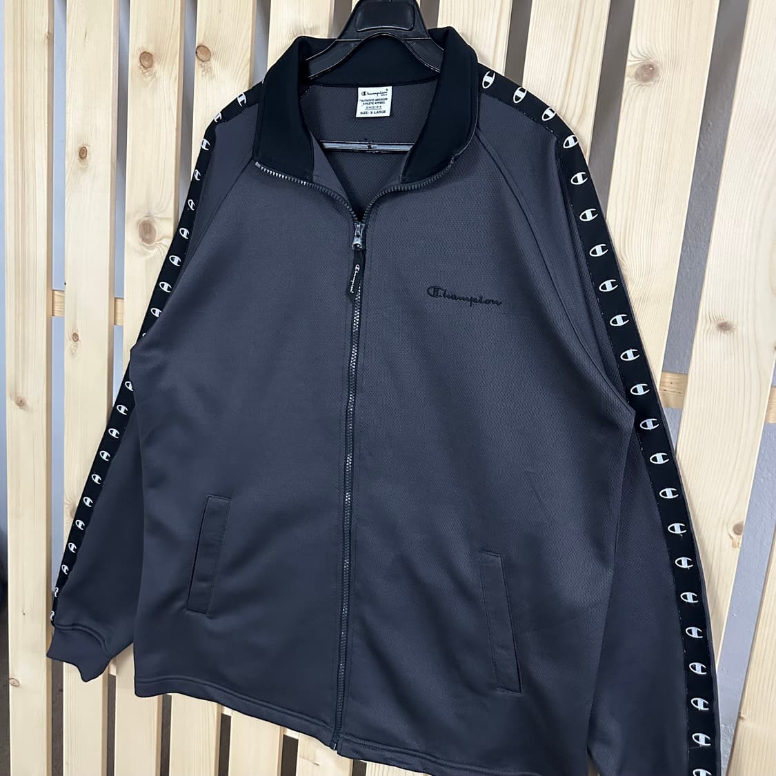 (XL) 챔피온 사이드로고 그레이 져지 트랙탑 상품이미지2