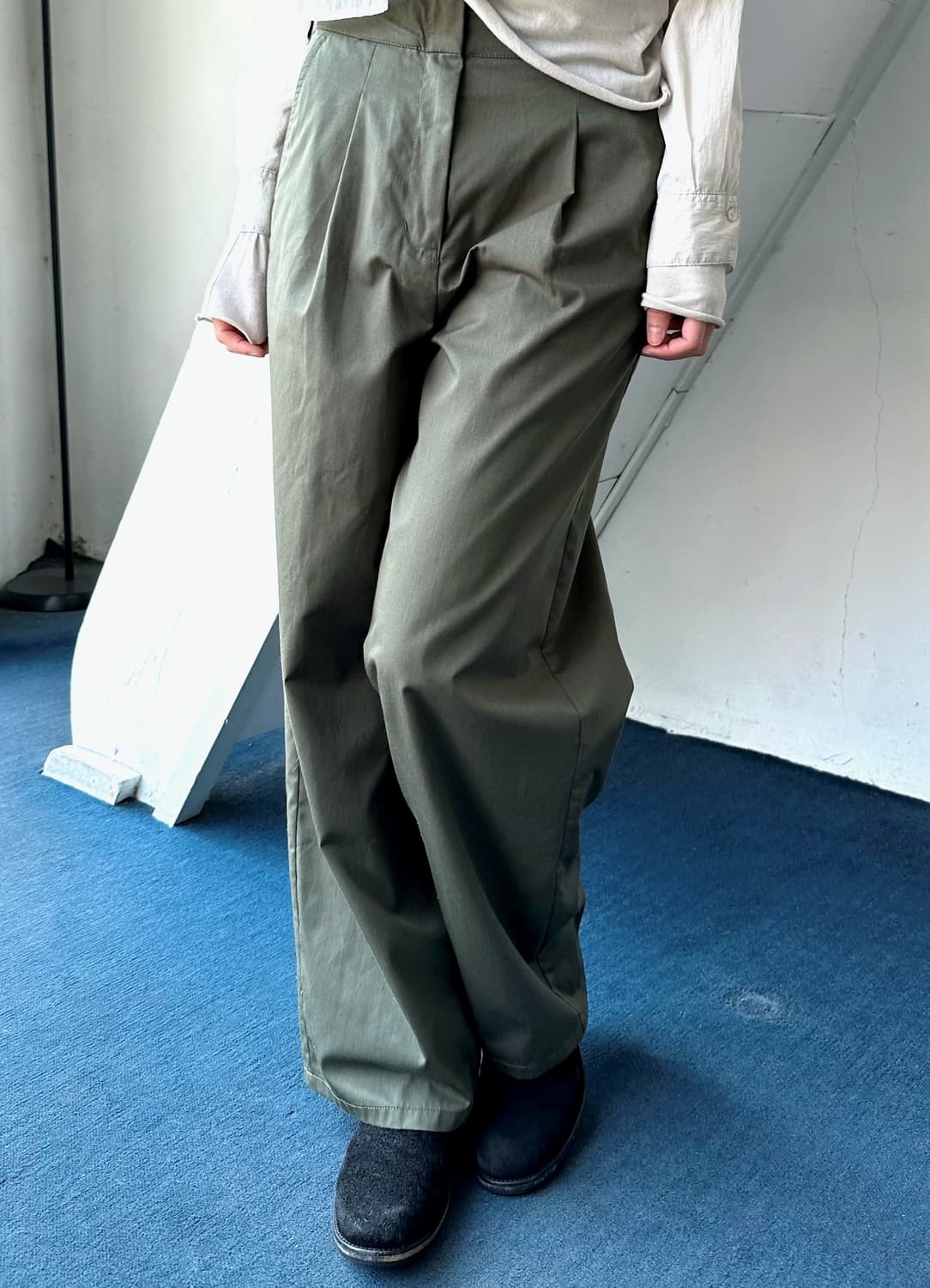 Wide design cotton poly pants 상품이미지9
