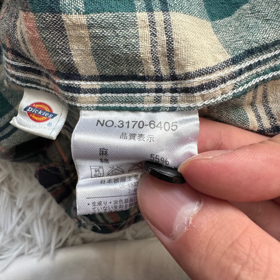 DICKIES 일본빈티지 노드 체크 셔츠 디키즈 빈티지셔츠 M 44 상품이미지7