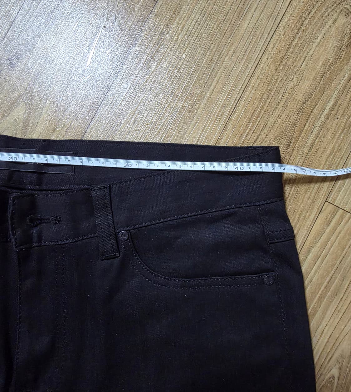 플랙 검정데님 무릎찢청 상품이미지6