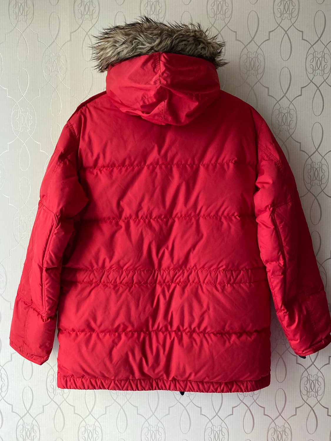 폴로 L&S 패딩 점퍼 레드 M  상품이미지4