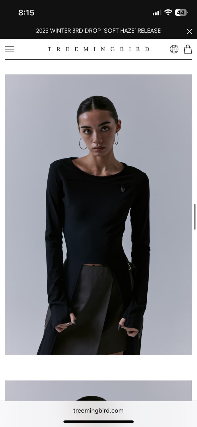 트리밍버드 back-less strap long sleeve black 상품이미지4